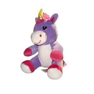 Fiesta Unicorn Pocket Huggables Buddy Plush Purple Pink Toy 7"Lx4.5"W